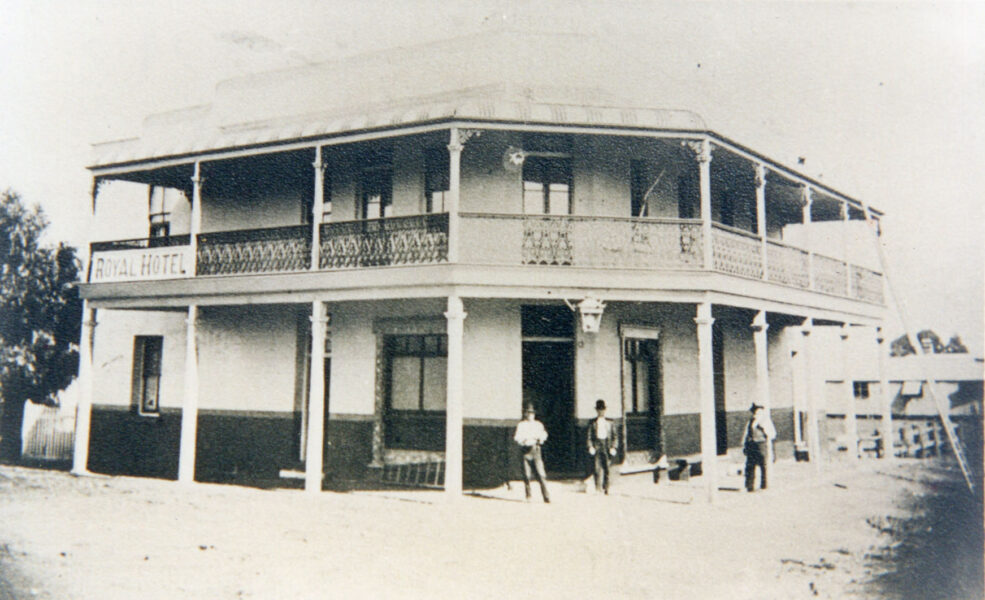 Royal Hotel was owned by members of the Kane/East families from 1887 to 1939. The hotel was known as the "Neverfail" until 1895 when the name was changed to the Royal Hotel. The name "Royal" was then transferred to the new hotel built on the corner of Garfield Road and West Parade, near the railway crossing in 1906. This Royal Hotel was demolished in 1977 to make way for the new Royal Tavern.
